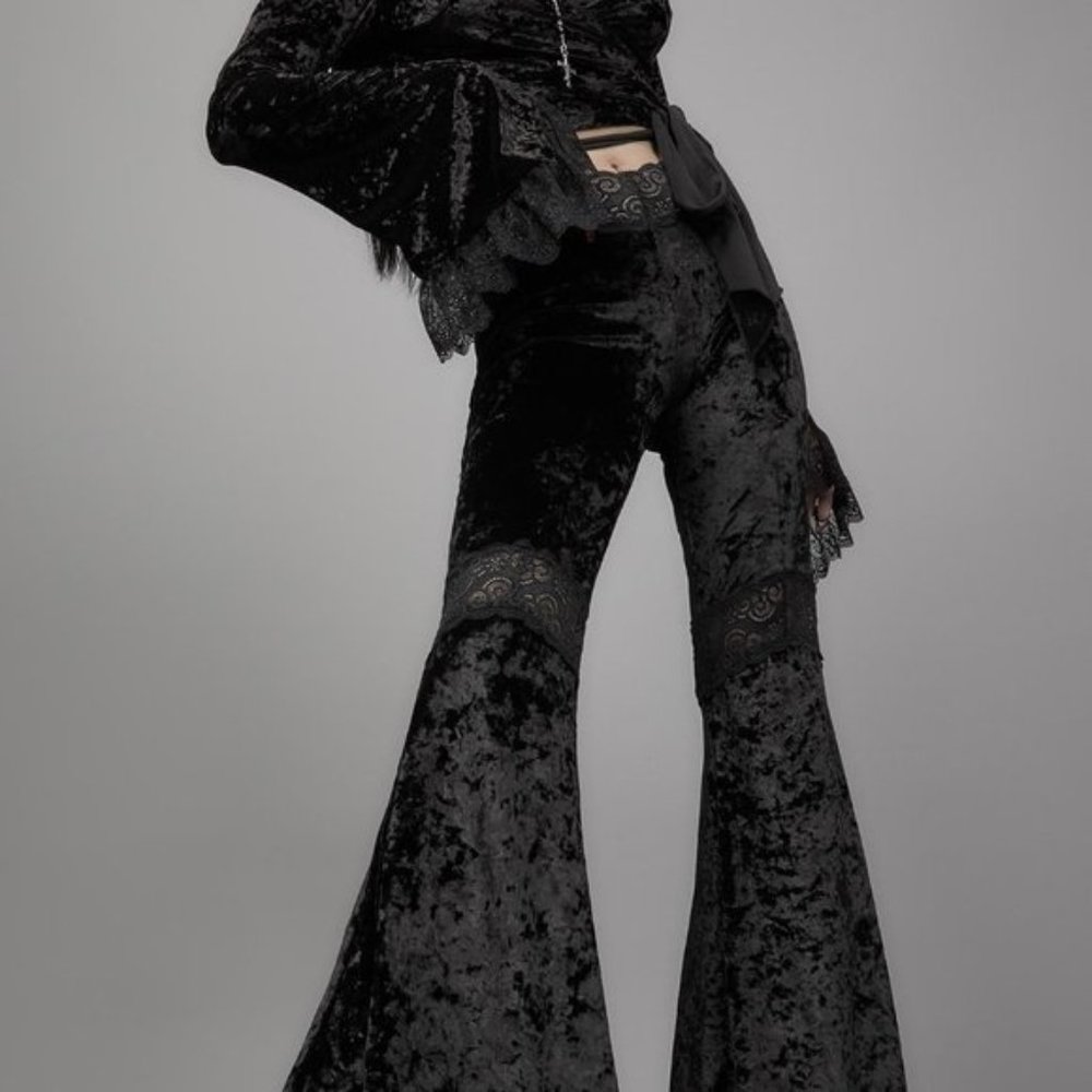 Widow velvet bell bottoms